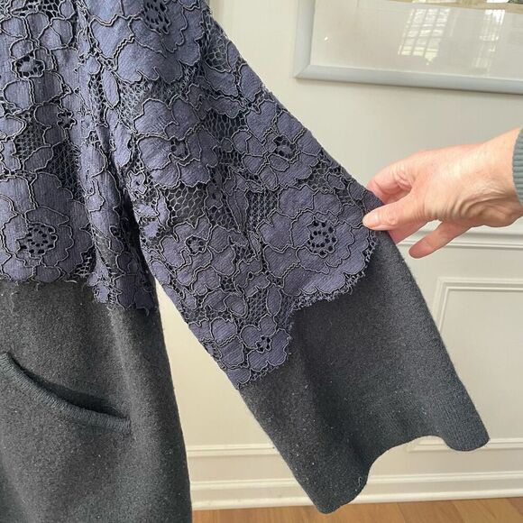 Anthropologie Field Flower Wool Bell Sleeve Cardigan Sweater Shacket $198 S - Picture 4 of 10